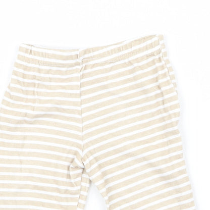 sterling baby   Beige Striped  Capri Trousers Size 3-6 Months