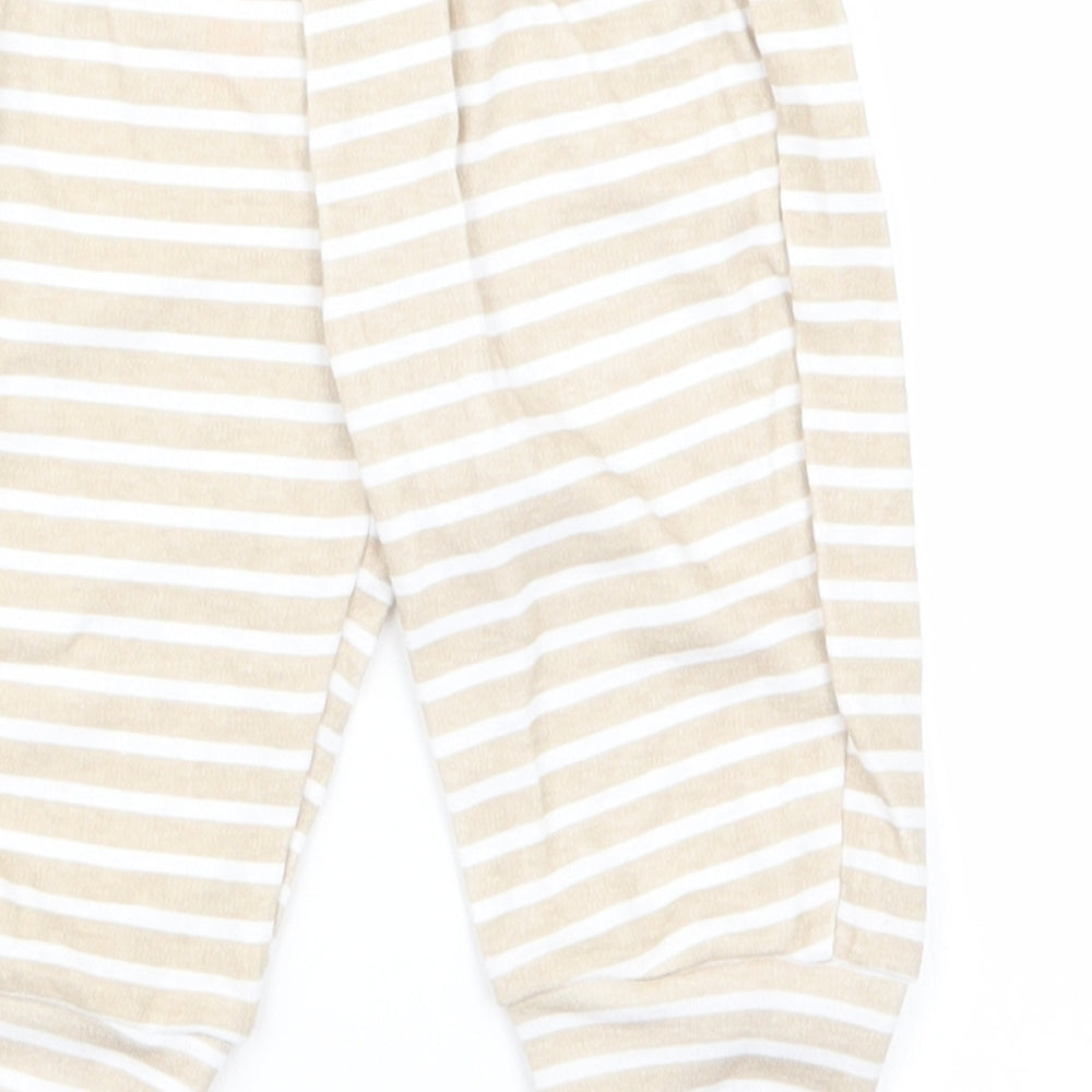 sterling baby   Beige Striped  Capri Trousers Size 3-6 Months