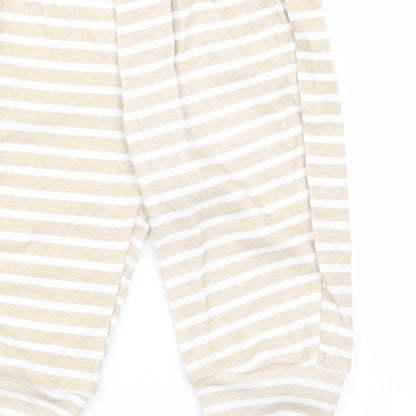 sterling baby   Beige Striped  Capri Trousers Size 3-6 Months