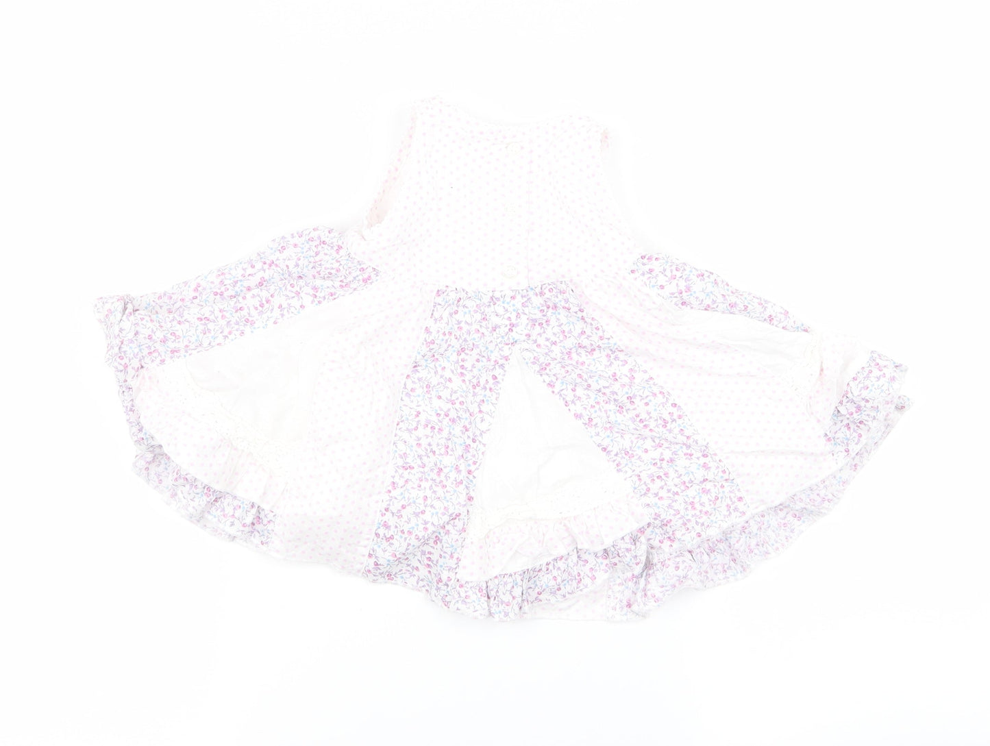 George Girls White Floral  Fit & Flare  Size 3-6 Months