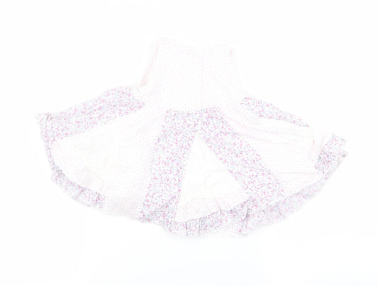 George Girls White Floral  Fit & Flare  Size 3-6 Months