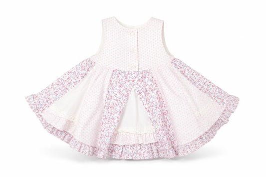 George Girls White Floral  Fit & Flare  Size 3-6 Months