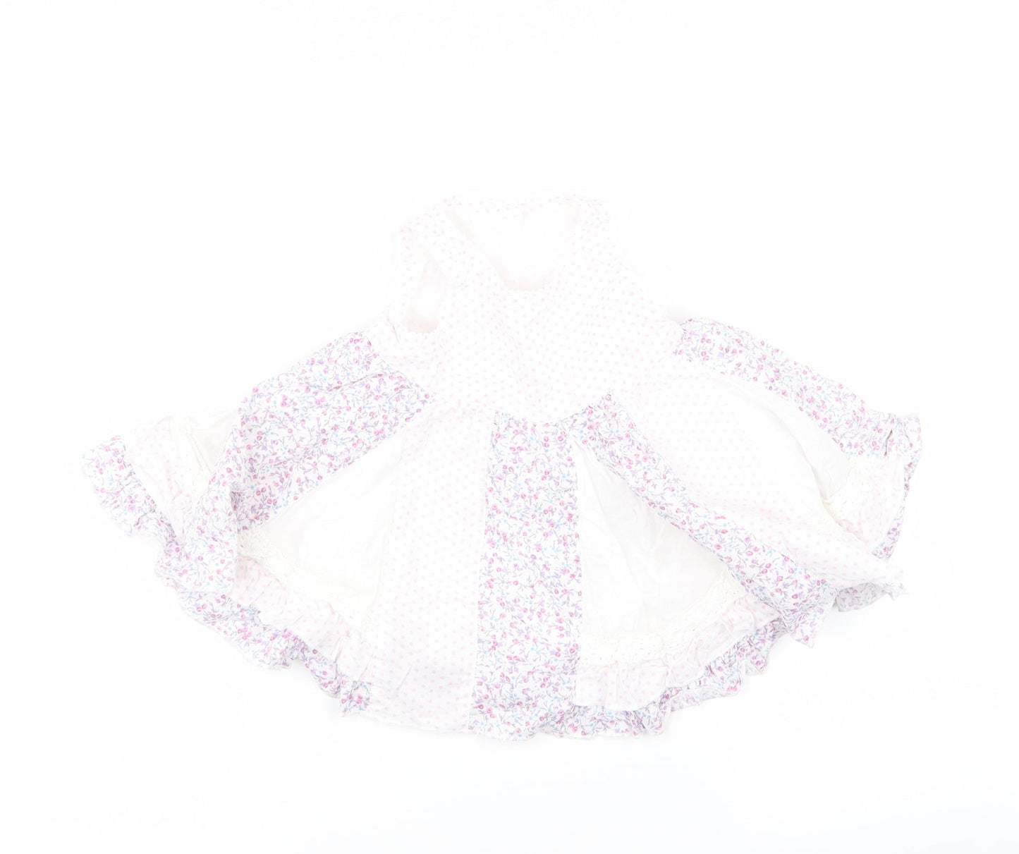 George Girls White Floral  Fit & Flare  Size 3-6 Months