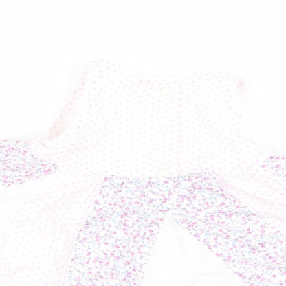 George Girls White Floral  Fit & Flare  Size 3-6 Months