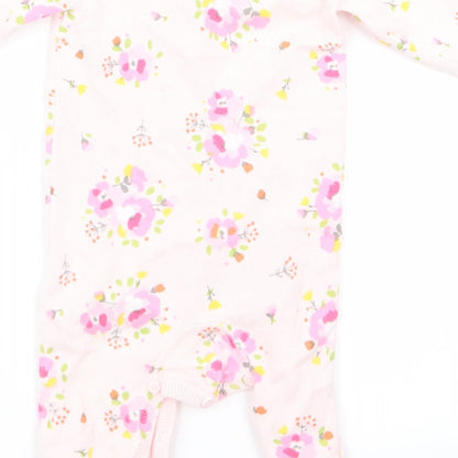 mini blub Girls Pink Floral  Babygrow One-Piece Size 3-6 Months