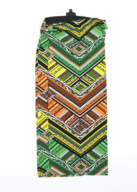 Topshop Womens Green Colourblock  Bodycon  Size 10
