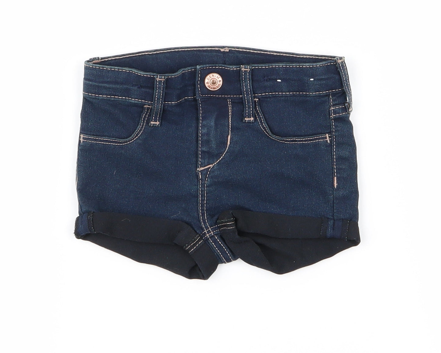 Preworn Girls Blue   Pedal Pusher Jeans Size 12-18 Months