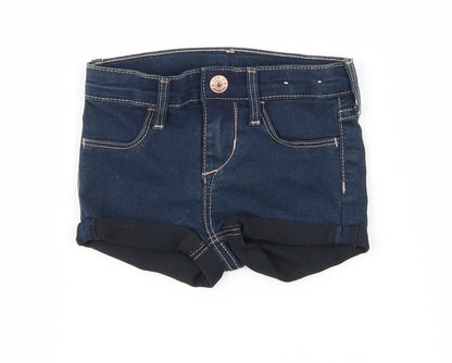 Preworn Girls Blue   Pedal Pusher Jeans Size 12-18 Months