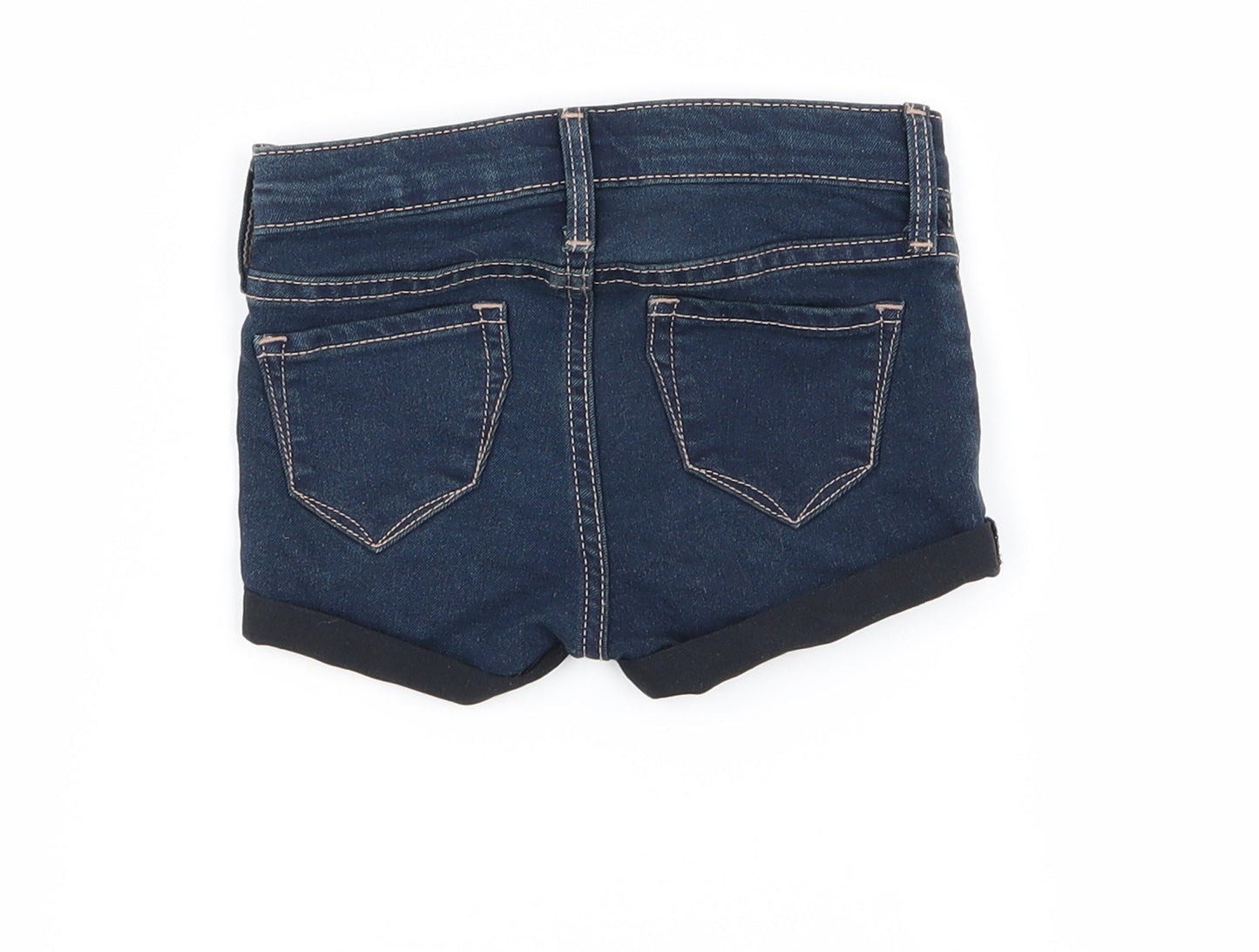 Preworn Girls Blue   Pedal Pusher Jeans Size 12-18 Months