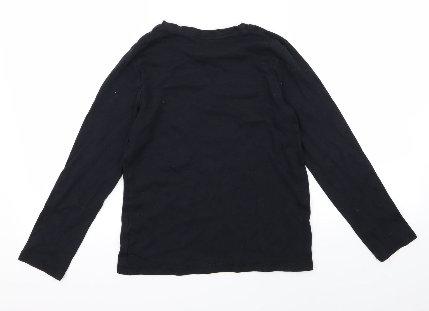 George Girls Black   Top Pyjama Top Size 12 Years  - cosy