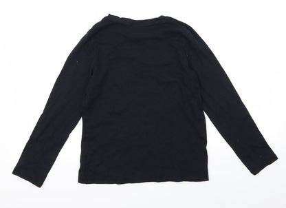 George Girls Black   Top Pyjama Top Size 12 Years  - cosy