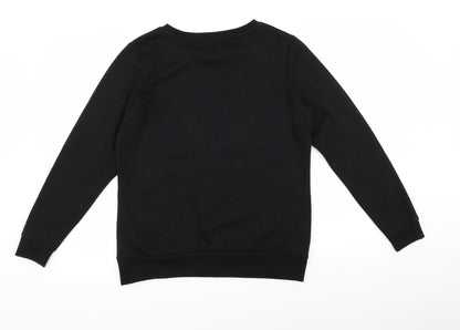 F&F Womens Black   Pullover Jumper Size 10  - santa