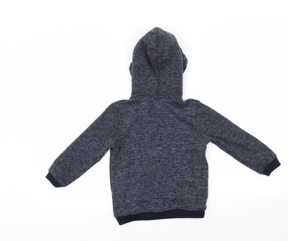 so cute Boys Blue   Full Zip Hoodie Size 5 Years  - Bear