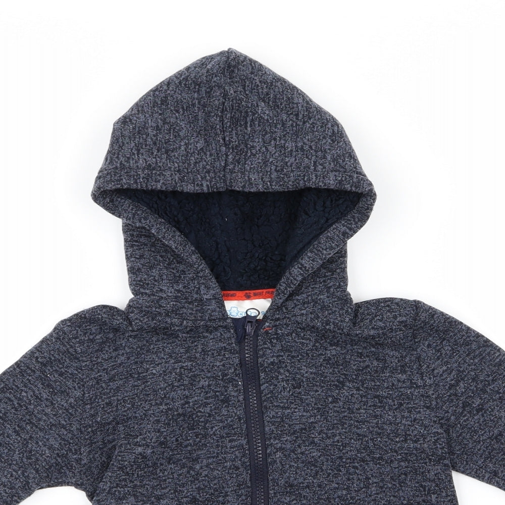 so cute Boys Blue   Full Zip Hoodie Size 5 Years  - Bear