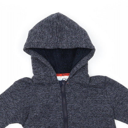 so cute Boys Blue   Full Zip Hoodie Size 5 Years  - Bear