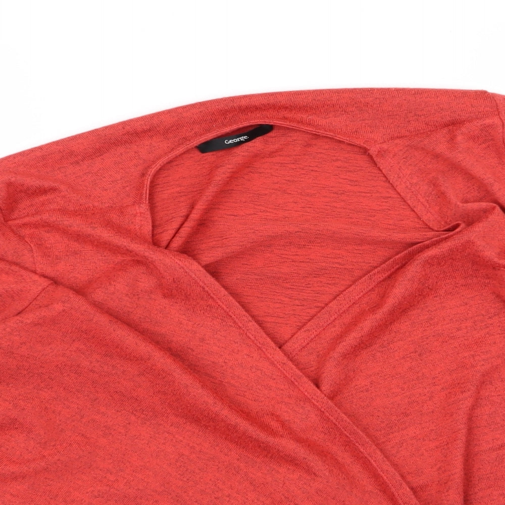 George Womens Red   Cardigan Jumper Size 8