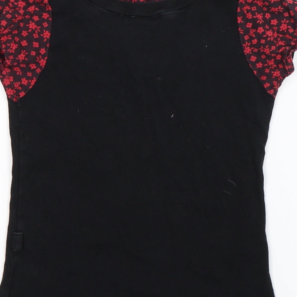 Miss Evie Girls Black   Basic Blouse Size 6-7 Years
