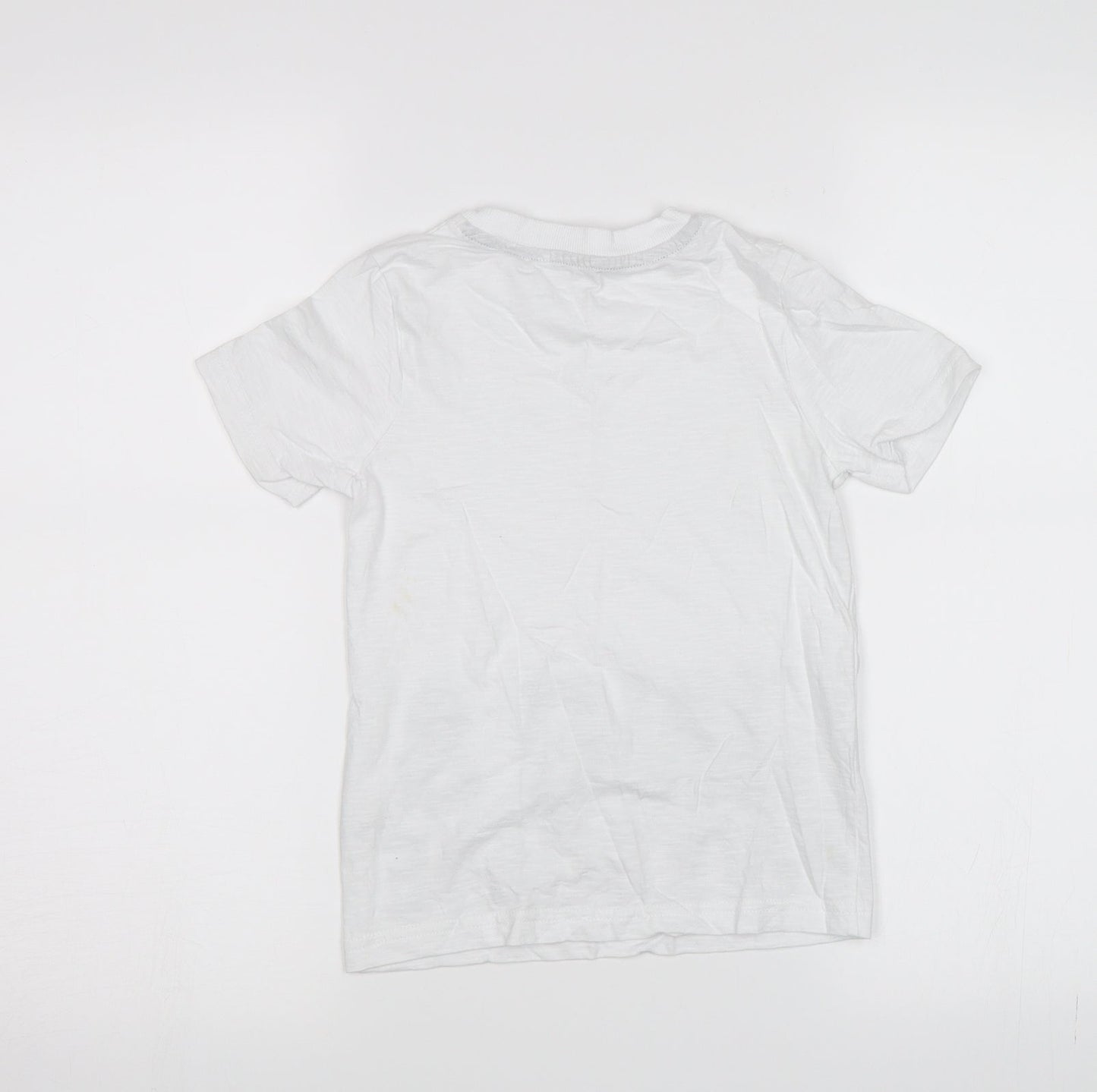 George Boys White   Basic T-Shirt Size 5-6 Years  - Kind and Awesome