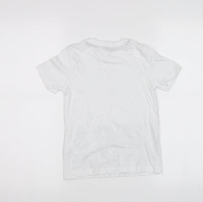 George Boys White   Basic T-Shirt Size 5-6 Years  - Kind and Awesome