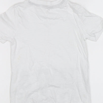 George Boys White   Basic T-Shirt Size 5-6 Years  - Kind and Awesome