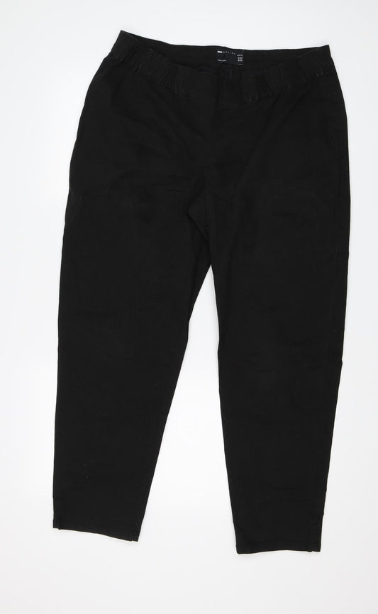 Womens UK Size 14 ASOS Regular Fit  Black Trousers