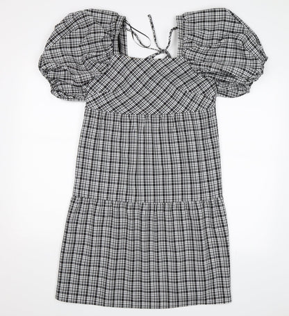 Papaya Womens Black Check  Shift  Size 8