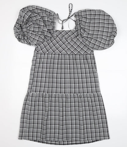 Papaya Womens Black Check  Shift  Size 8