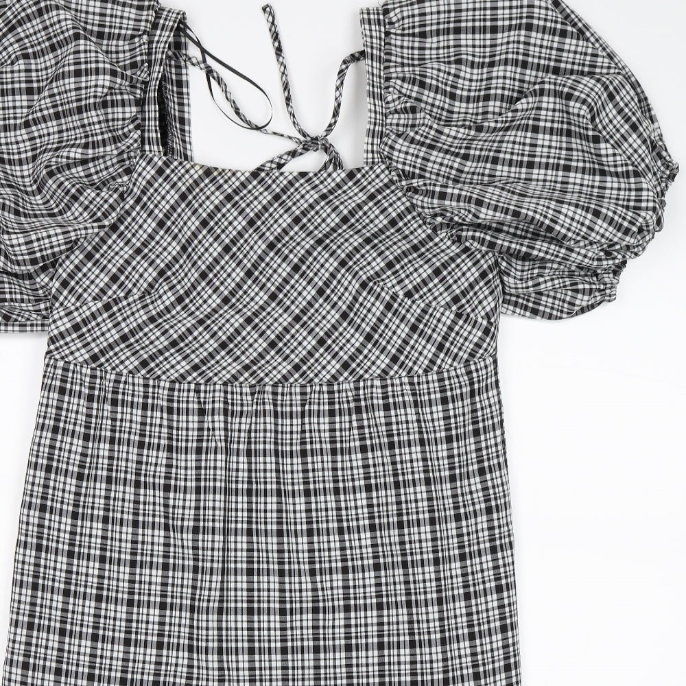 Papaya Womens Black Check  Shift  Size 8