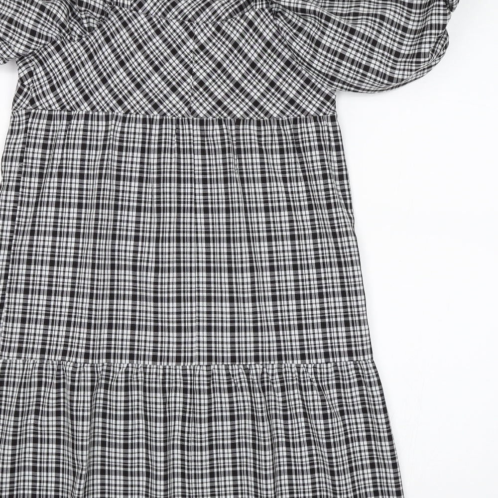 Papaya Womens Black Check  Shift  Size 8