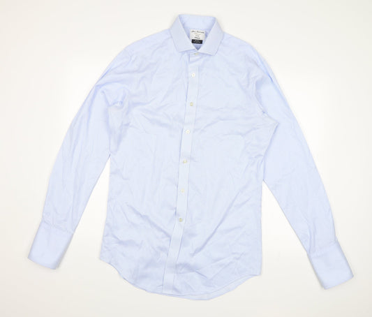 Mens UK Collar Size 36 John Francome Smart Blue  Dress Shirt