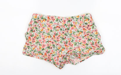 Atmosphere Womens Pink Floral  Cut-Off Shorts Size 8