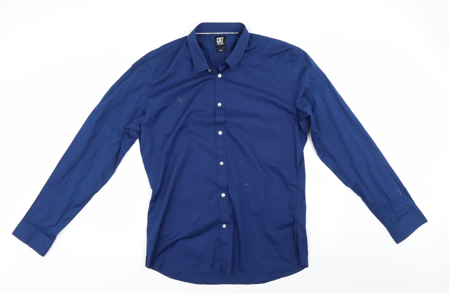 Mens UK Collar Size  CR7 Smart Blue  Dress Shirt
