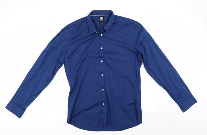 Mens UK Collar Size  CR7 Smart Blue  Dress Shirt