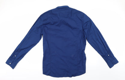 Mens UK Collar Size  CR7 Smart Blue  Dress Shirt