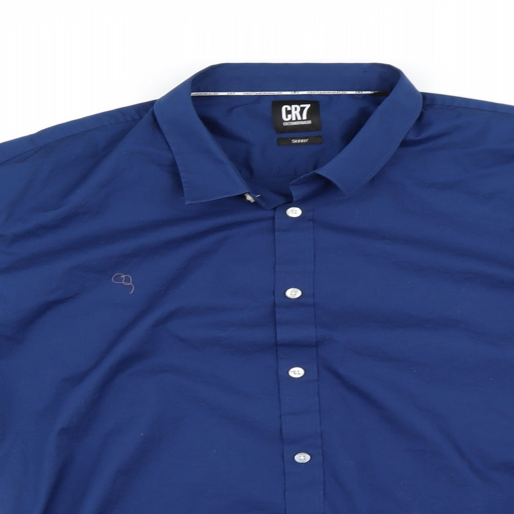 Mens UK Collar Size  CR7 Smart Blue  Dress Shirt