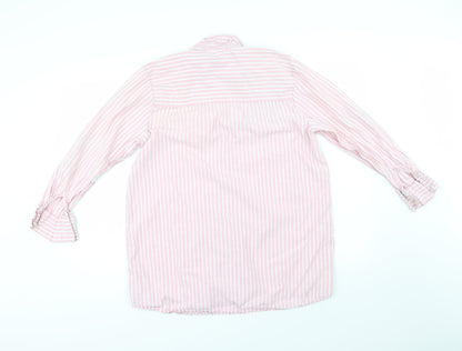 Womens UK Size 14 LOVE TO LOUNGE Pink Basic Button-Up