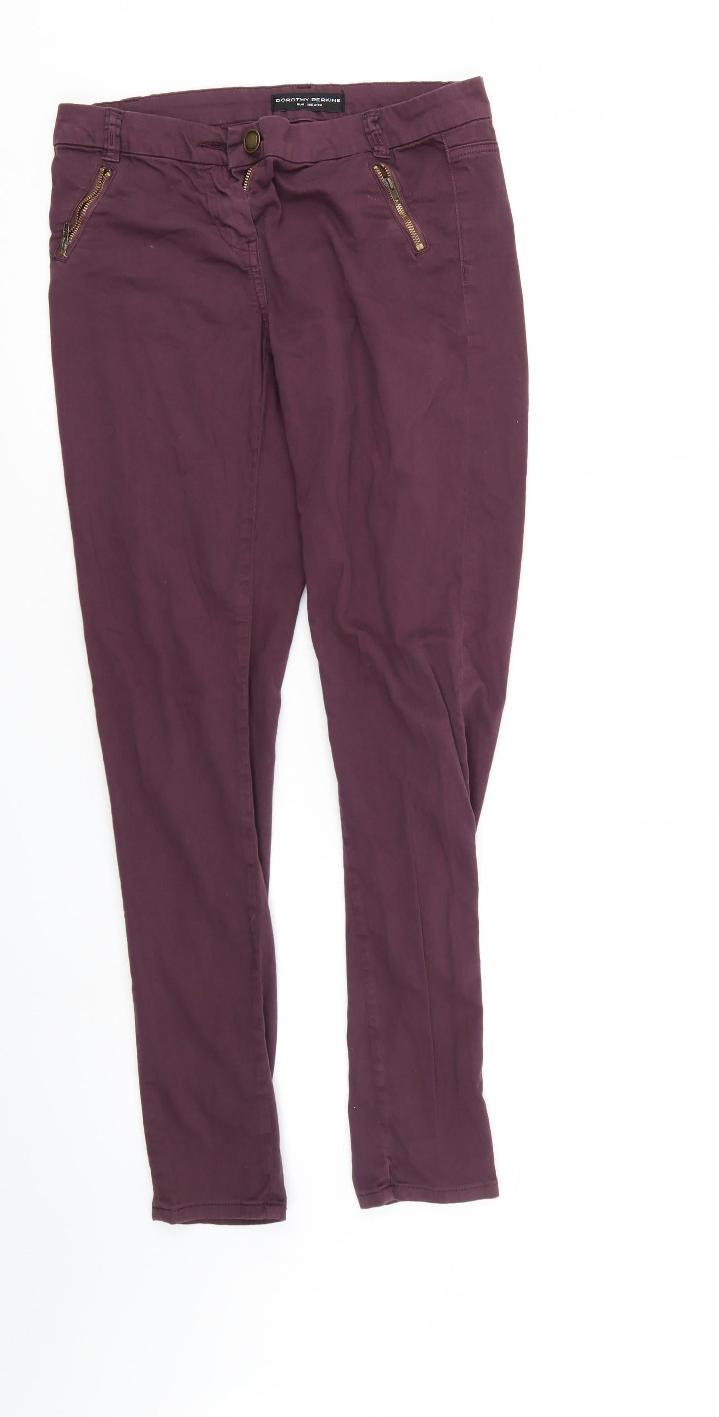 Womens UK Size 8 Dorothy Perkins Regular Fit Straight Purple Jeans