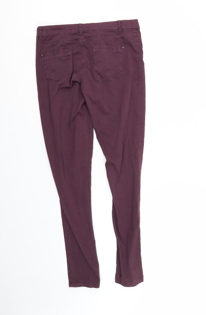 Womens UK Size 8 Dorothy Perkins Regular Fit Straight Purple Jeans