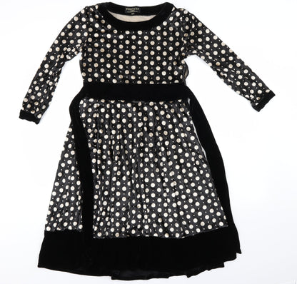 Pussycat Womens Black Polka Dot  Jumper Dress  Size 8