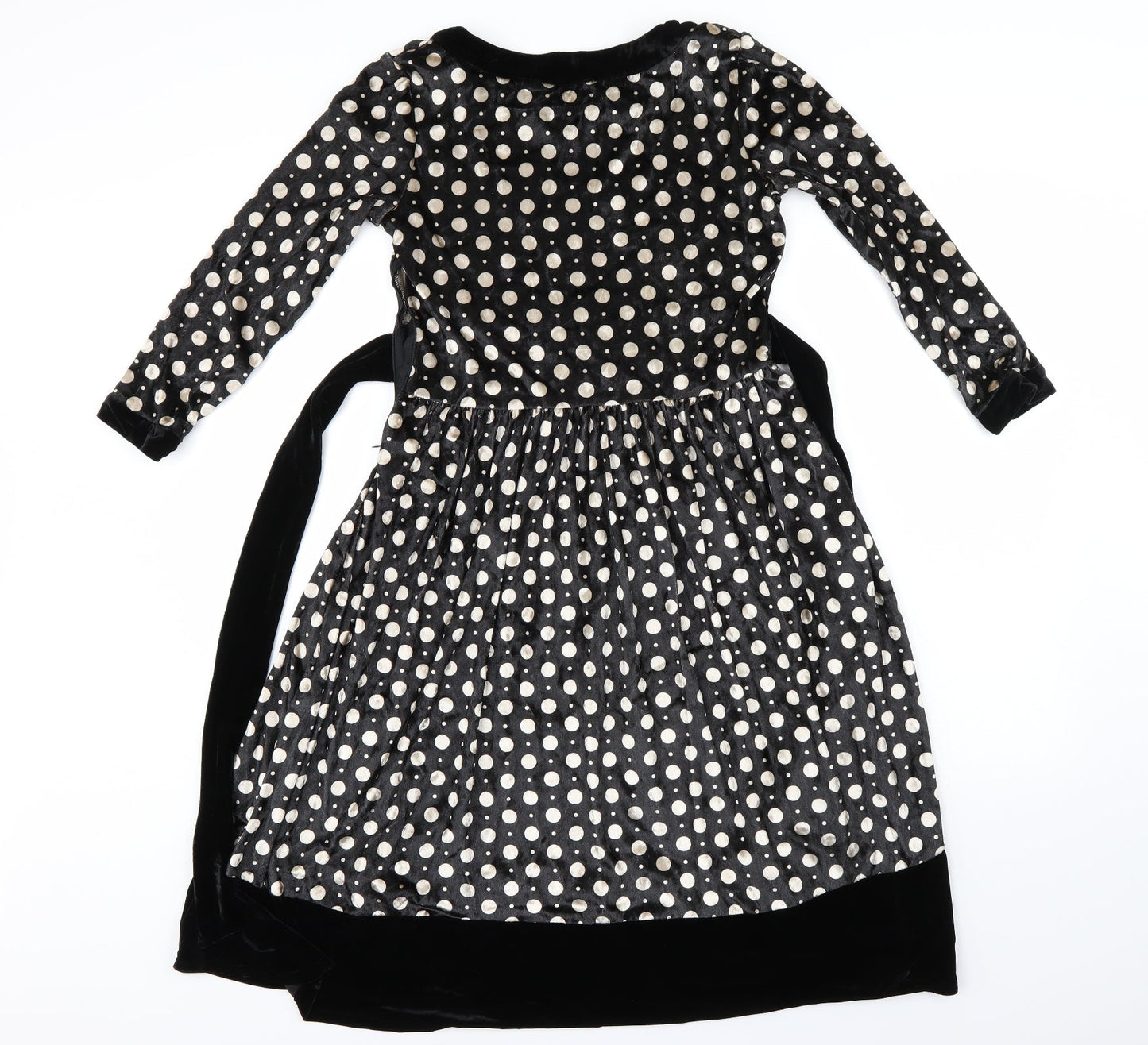 Pussycat Womens Black Polka Dot  Jumper Dress  Size 8