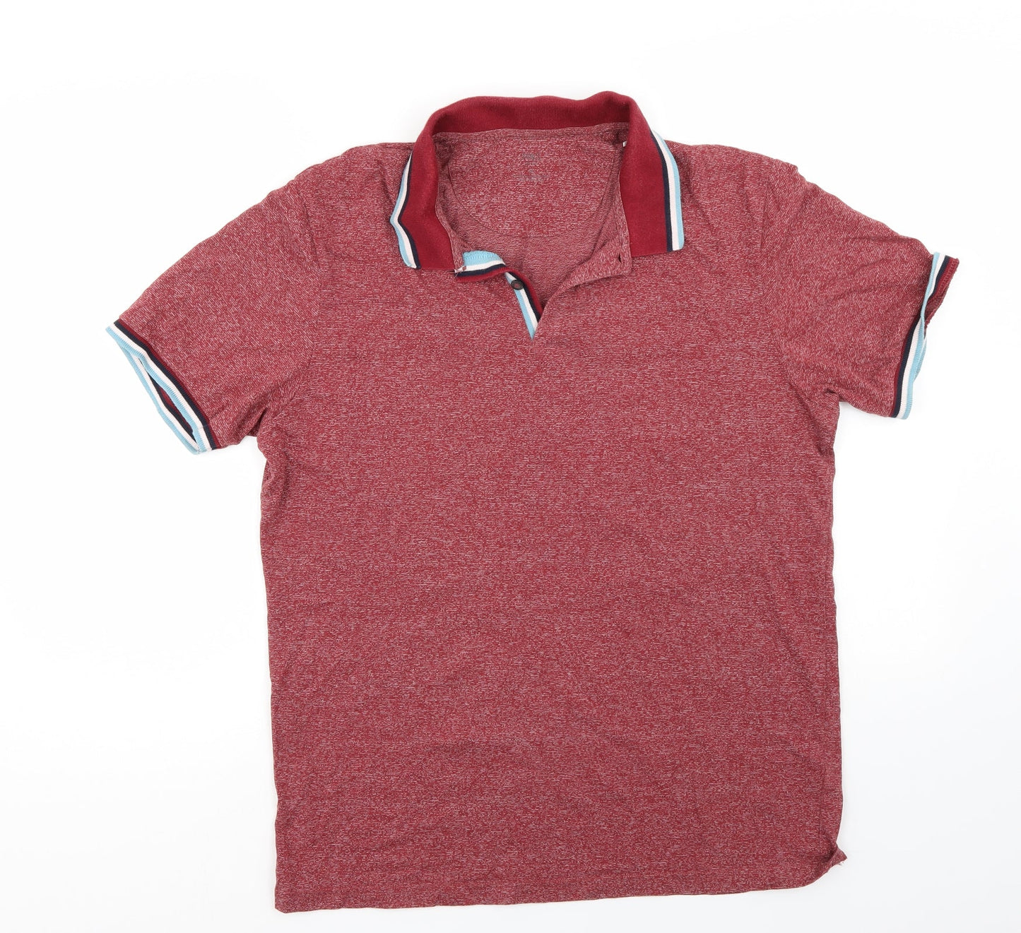 M&S Mens Red    Polo Size M
