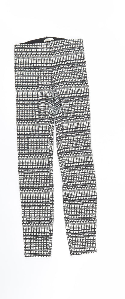 Womens UK Size 6 H&M Regular Fit Jegging Multicoloured Trousers
