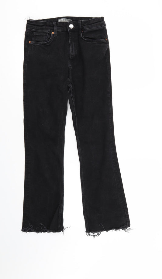 Denim & Co. Womens Black  Denim Straight Jeans Size 10 L25 in - Elastic Waist