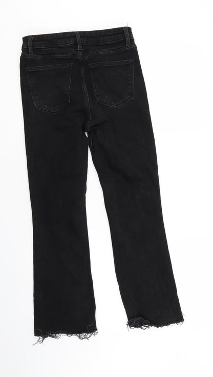 Denim & Co. Womens Black  Denim Straight Jeans Size 10 L25 in - Elastic Waist