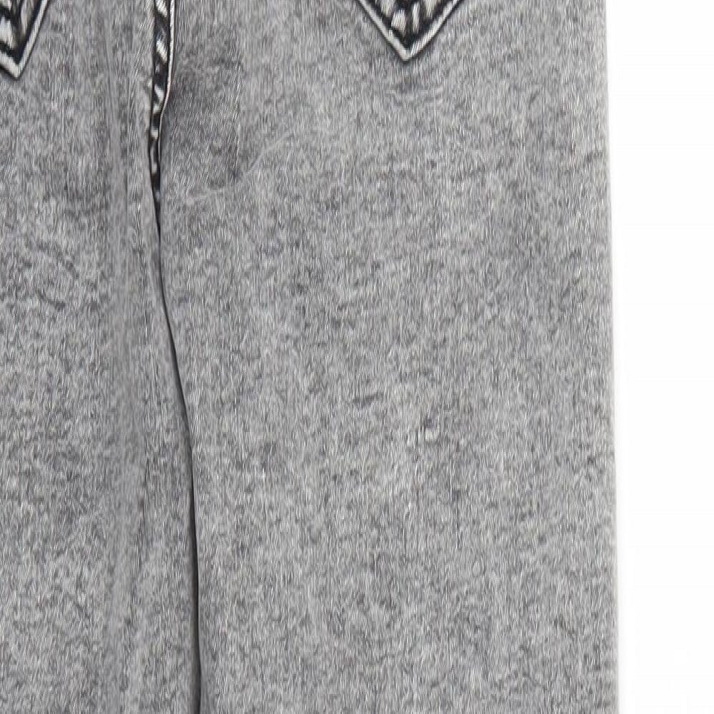 Denim & Co. Womens Grey  Denim Tapered Jeans Size 12 L27 in - Elastic Waist