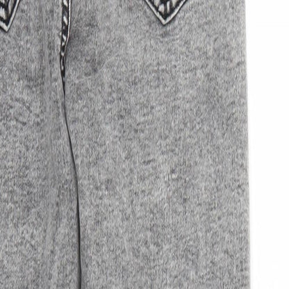 Denim & Co. Womens Grey  Denim Tapered Jeans Size 12 L27 in - Elastic Waist