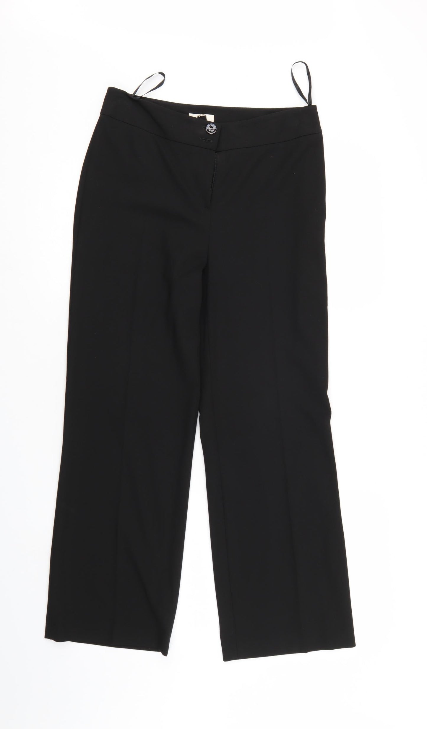 Womens UK Size 8 Preworn Regular Fit  Black Trousers
