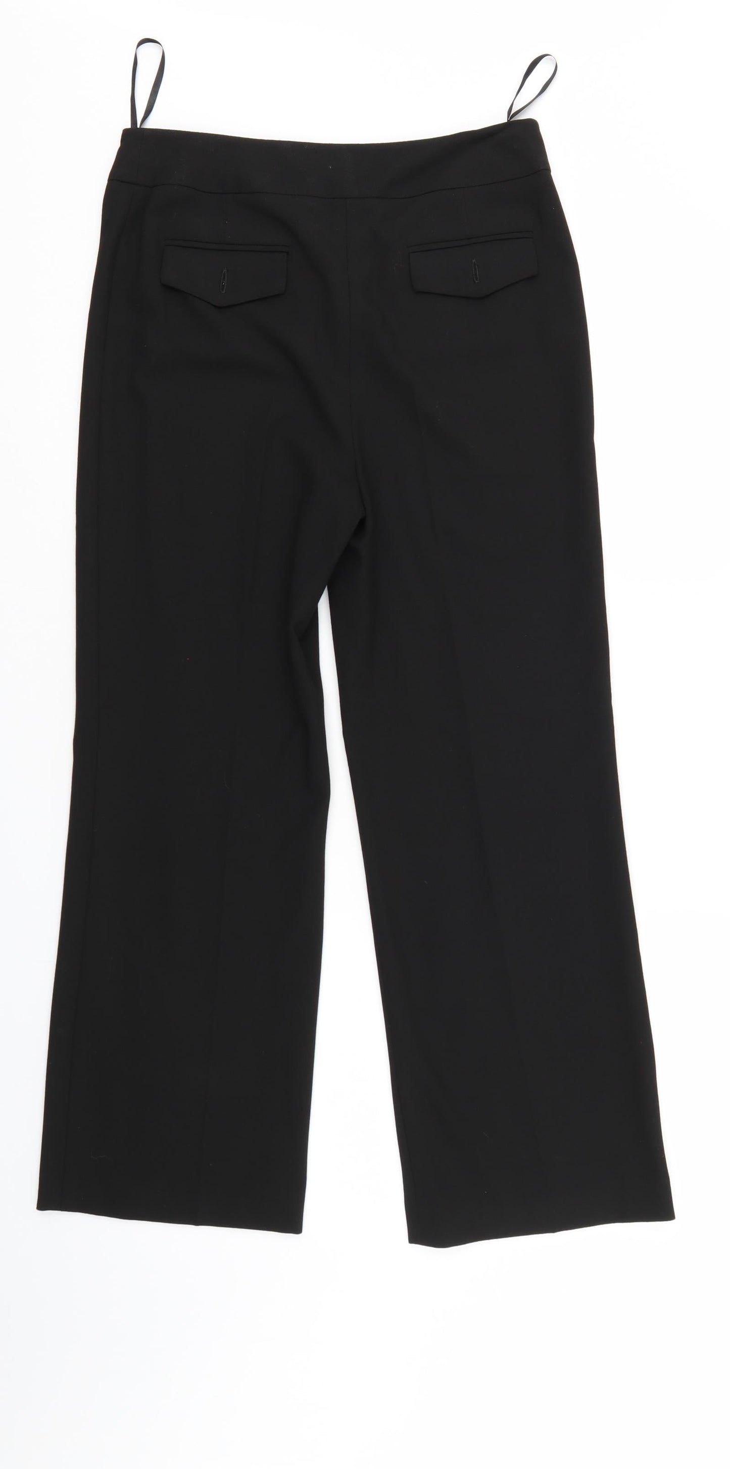Womens UK Size 8 Preworn Regular Fit  Black Trousers