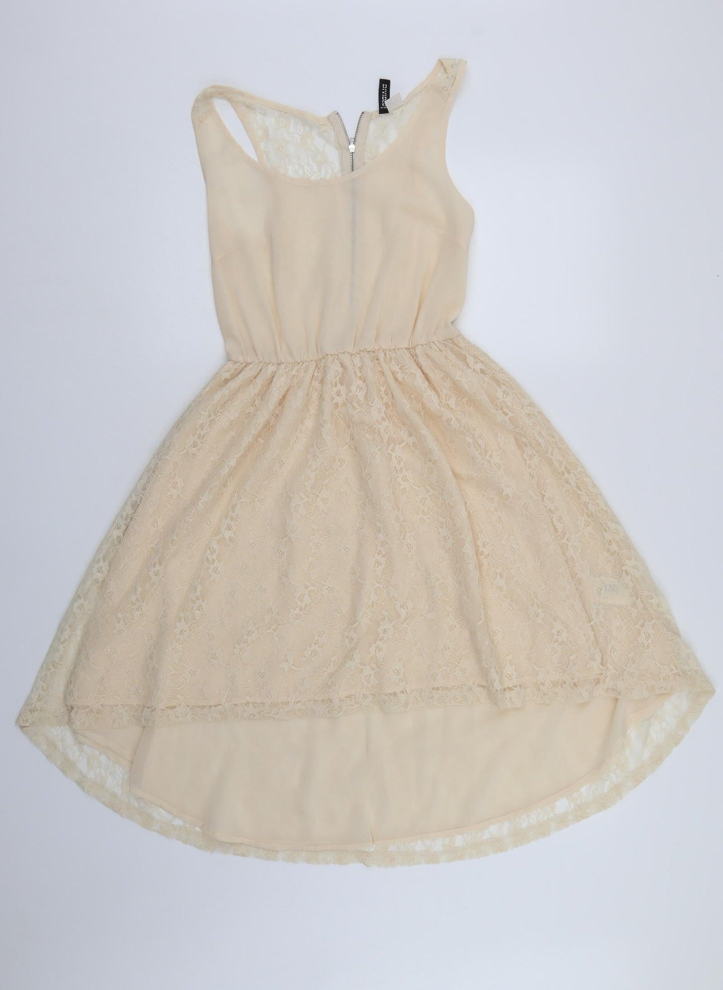 Divided Womens Ivory Floral  Ball Gown  Size 8  - floral lace detail