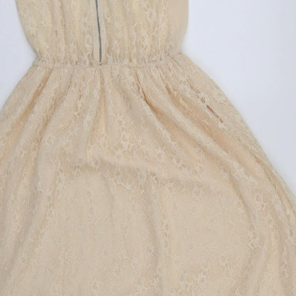 Divided Womens Ivory Floral  Ball Gown  Size 8  - floral lace detail